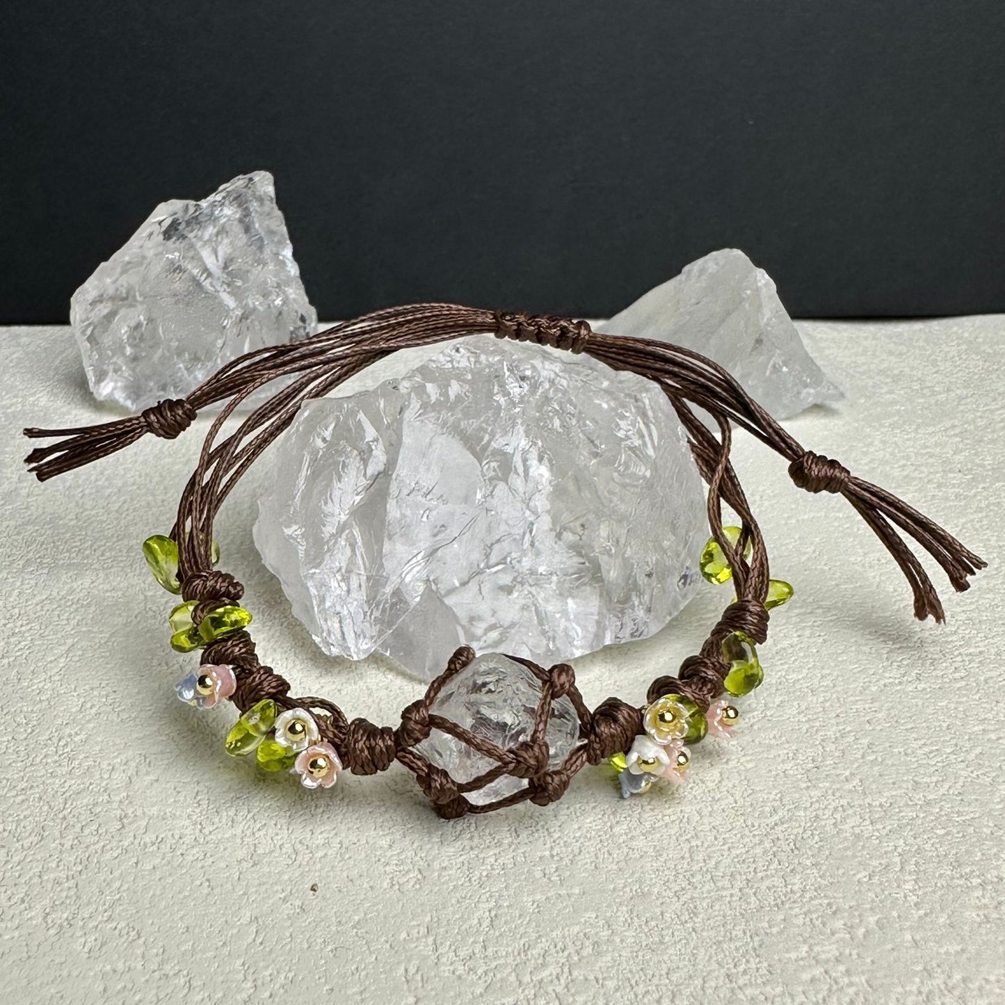 Primal Essence: Singular Crystal Statement Bracelet