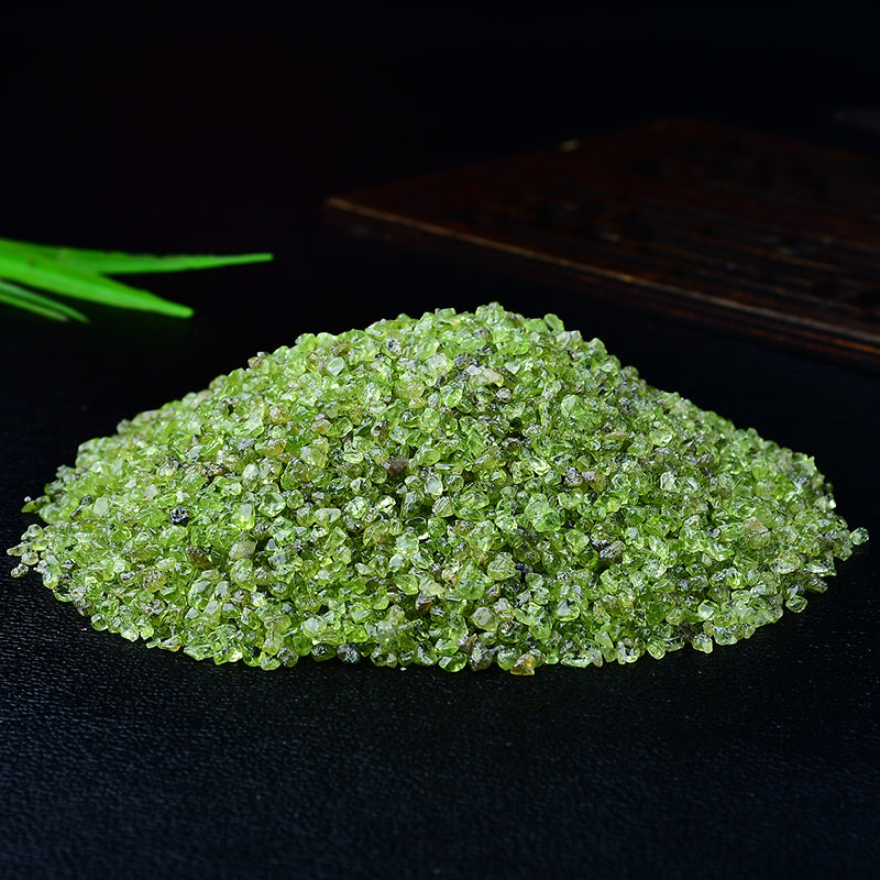 Crystal Weaver's Haven: Premium Peridot Micro-Gems (3.5oz/100g)