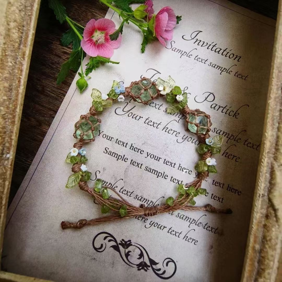 Ethereal Whisper: Forest Maiden Crystal Bracelet