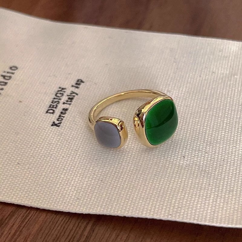 Luxury European Enamel & Shell Adjustable Rings | Stainless Steel