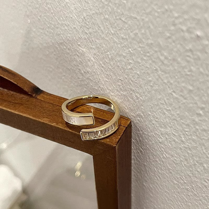 Luxury European Enamel & Shell Adjustable Rings | Stainless Steel