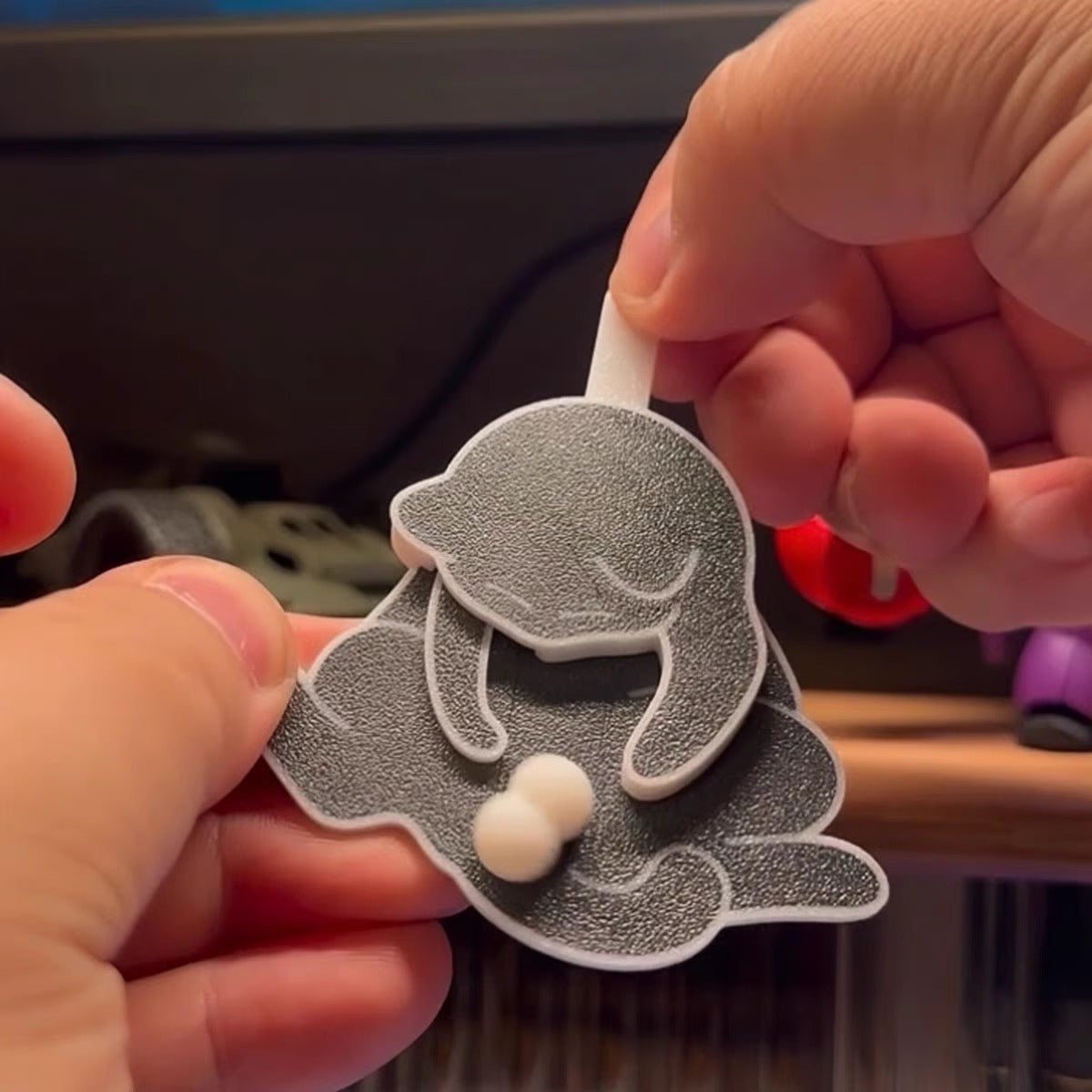 Silly Kitty Keychain
