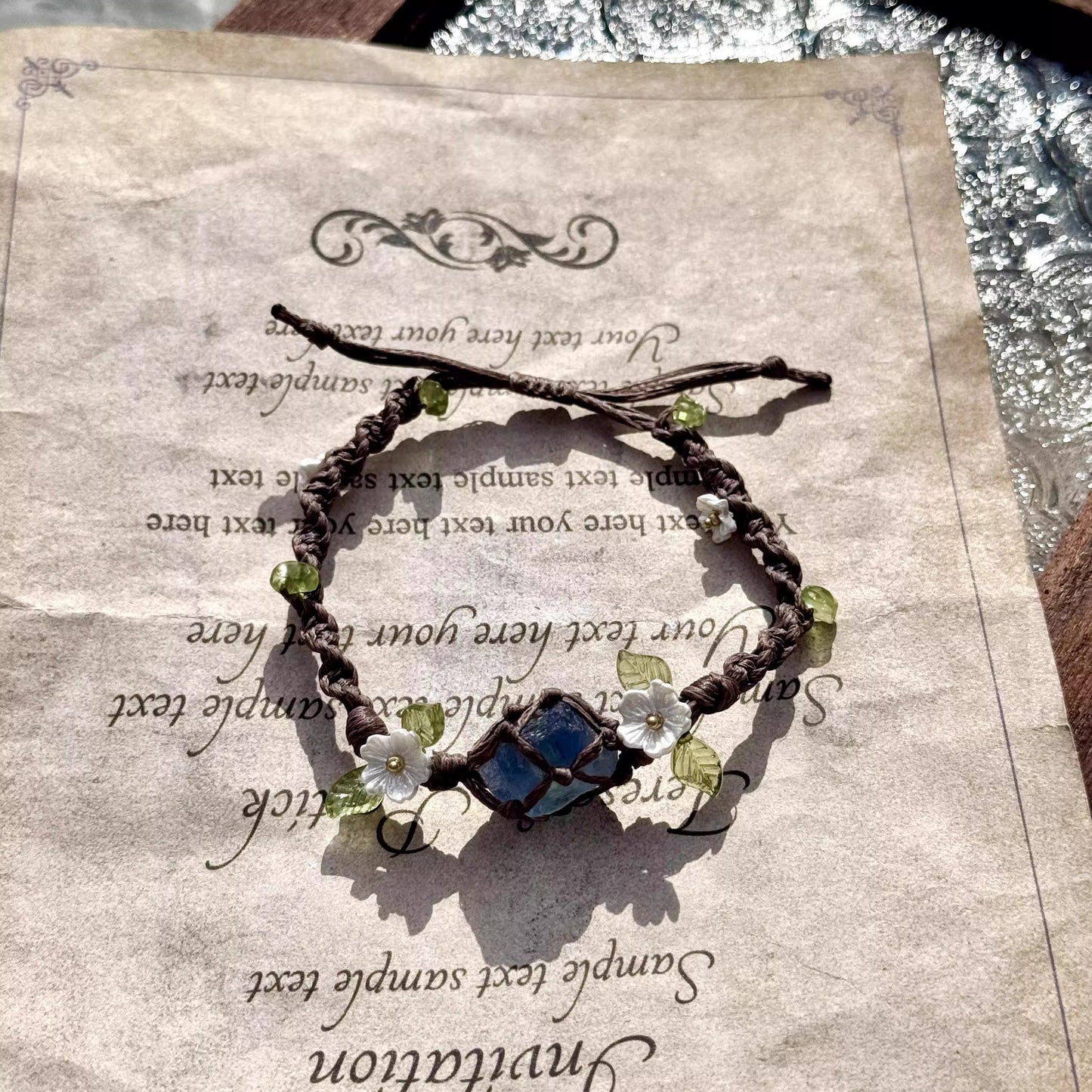 Oceanic Reverie: Deep Sea Crystal Bracelet